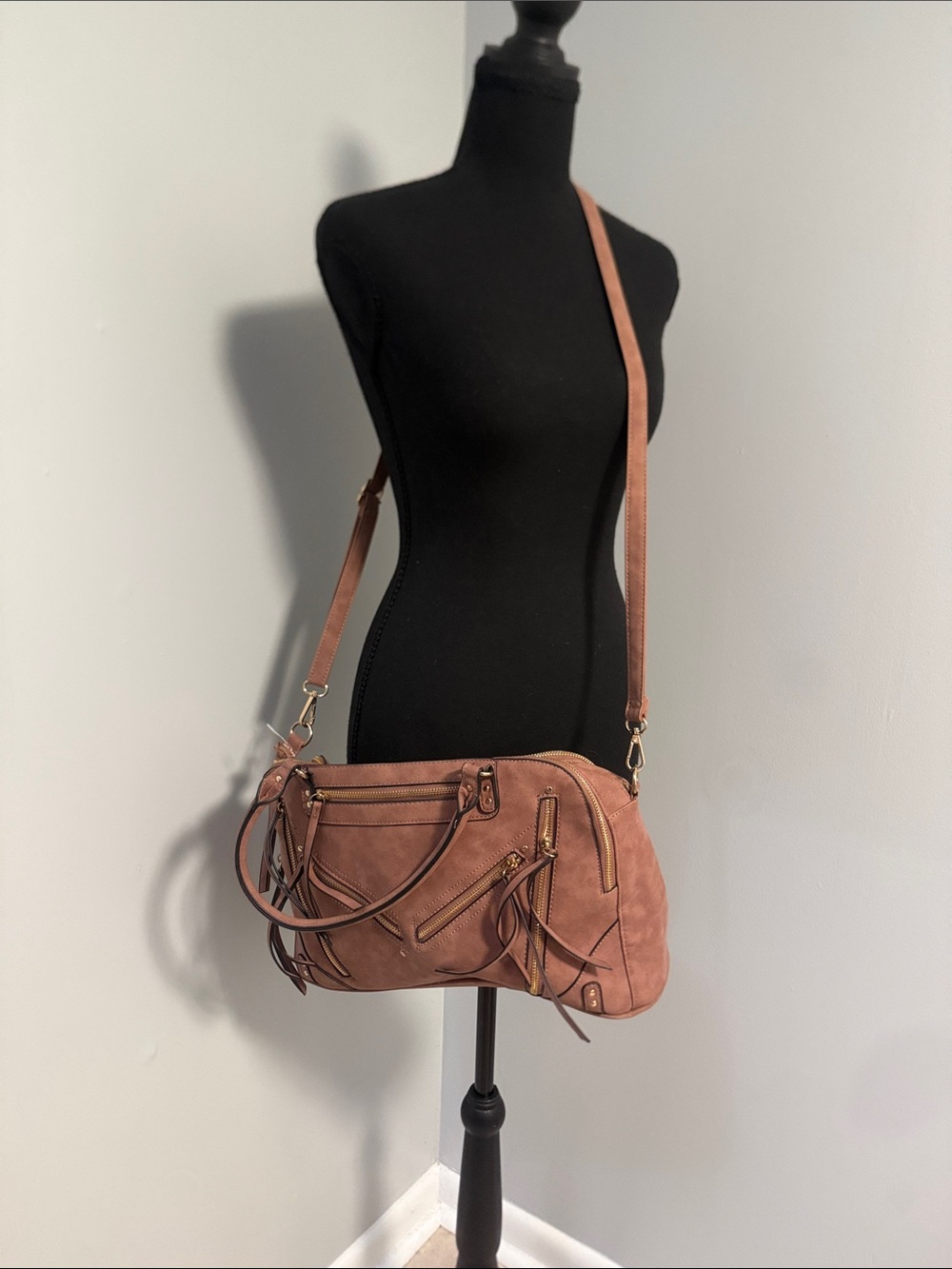 Women's Dusty Rose Crossbody Shoulder Bag